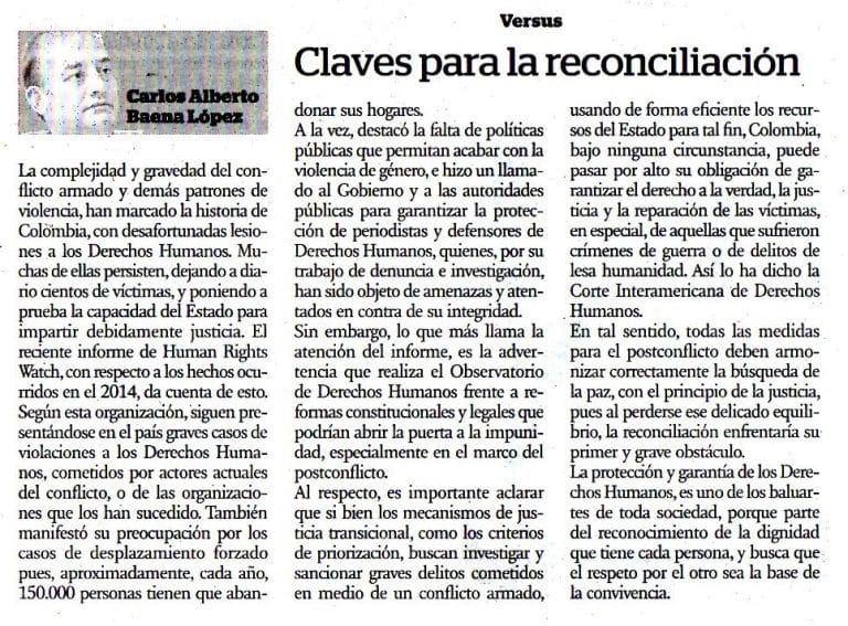 Claves para la Reconciliación