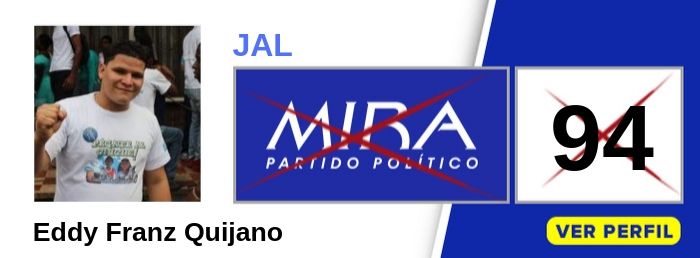 Eddy Franz Quijano candidato a la JAL de Localidad 2 - Buenaventura Valle Partido Político MIRA - Elecciones 2019