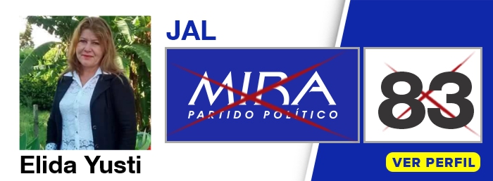 Elida Yusti candidata JAL de la Comuna 4 Florida Valle Partido Político MIRA - Elecciones 2019