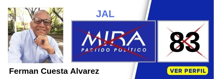  Fernan Cuesta Candidato a la JAL Comuna 1 Cali Valle - Partido Político MIRA - Elecciones 2019