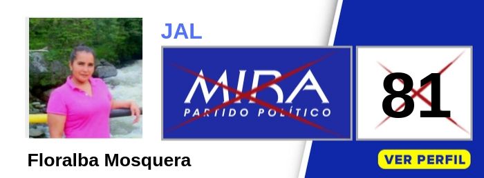 Floralba Mosquera candidata a la JAL Comuna 25 - Cali - Valle - Partido Político MIRA - Elecciones 2019
