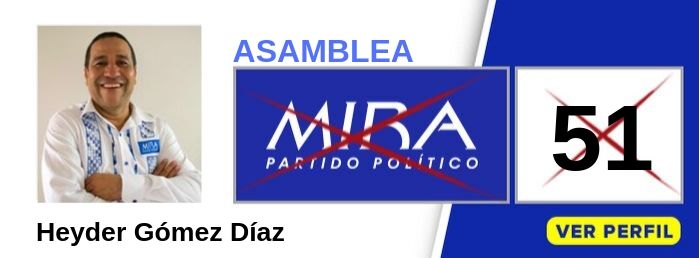 Heyder Gómez Diaz - Candidato Asamblea Valle del Cauca - Partido Político MIRA - Elecciones 2019