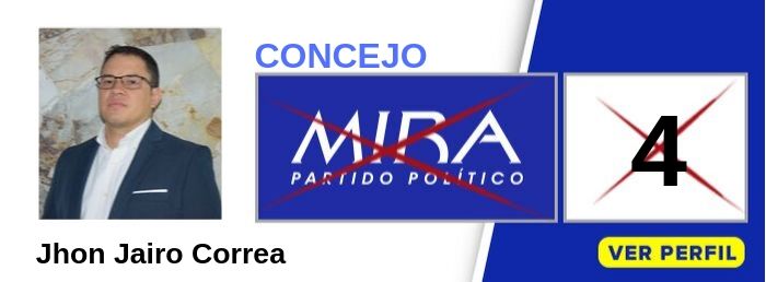 Jhon Jairo Correa Candidato Concejo - Cali Valle - Partido Político MIRA - Elecciones 2019