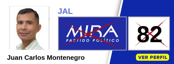Juan Carlos Montenegro candidata a la JAL Comuna 25 - Cali - Valle - Partido Político MIRA - Elecciones 2019