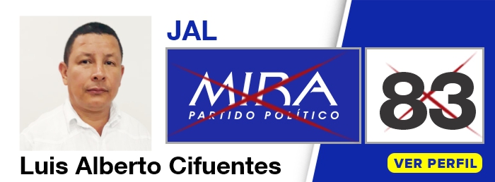Luis Cifuentes candidato JAL de la Comuna 1 Florida Valle - Partido Político MIRA - Elecciones 2019