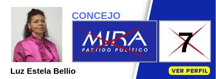 Luz Estela Bellio - Candidato Concejo Cali Valle - Partido Político MIRA - Elecciones 2019