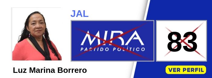 Luz Marina Borrero candidata a la JAL Comuna 21 - Cali - Valle - Partido Político MIRA - Elecciones 2019