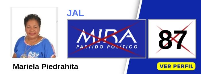Mariela -Piedrahita candidata a la JAL de Localidad 1 - Buenaventura Valle - Partido Político MIRA - Elecciones 2019