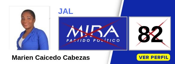 Marien Caicedo Cabezas candidata a la JAL de Localidad 2 - Buenaventura Valle - Partido Político MIRA - Elecciones 201