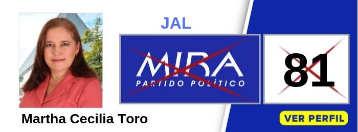 Martha Cecilia Toro Candidata a la JAL Comuna 8 Cali Valle - Partido Político MIRA - Elecciones 2019