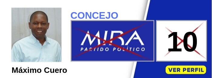 Máximo Cuero - Candidato Concejo Cali Valle - Partido Político MIRA - Elecciones 2019