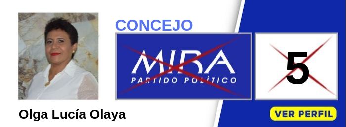 Olga Lucía Olaya - Candidata al Concejo en Cali Valle - Partido Político MIRA - Elecciones 2019