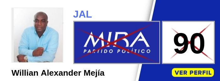 Willian Alexander Mejia candidato a la JAL de Localidad 1 - Buenaventura Valle - Partido Político MIRA - Elecciones 2019