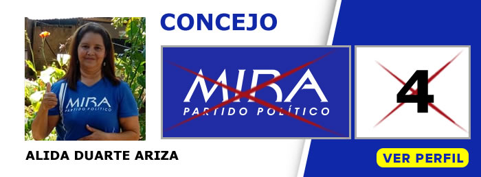 Alida Duarte Ariza candidata al Concejo de Cumaribo Vichada - Partido Político MIRA - Elecciones regionales 2019