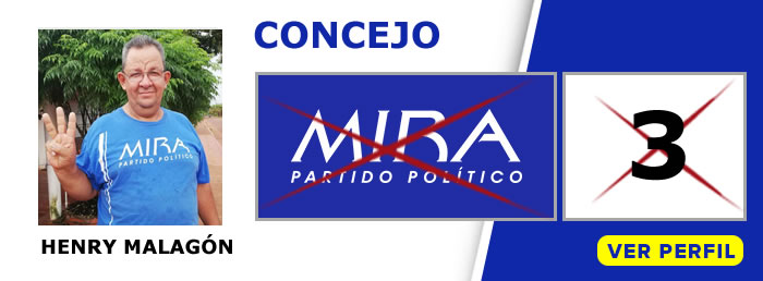 Henry Malagón candidato al Concejo de Puerto Carreño Vichada - Partido Político MIRA - Elecciones regionales 2019