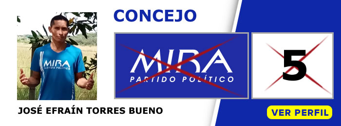 José Efraín Torres Bueno Candidato al Concejo de Cumaribo Vichada - Partido Político MIRA - Elecciones Regionales 2019