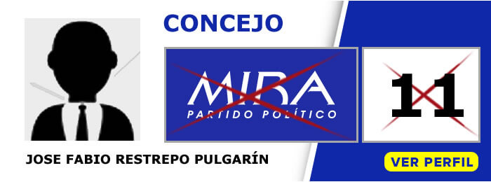 Jose Fabio Restrepo Pulgarin candidato al concejo de Pereira Risaralda - Partido Político MIRA - Elecciones 2019