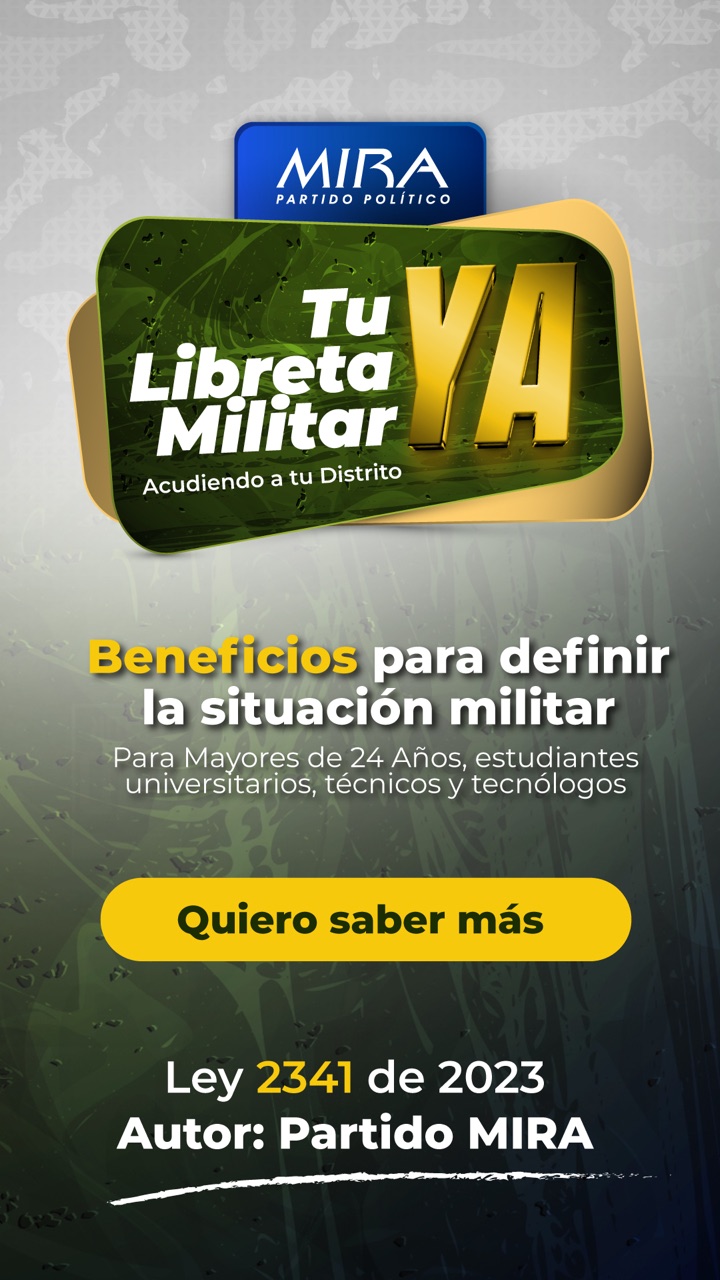 Beneficios para definir la situación militar, Ley 2341 de 2023