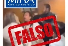 Captura del video falso que vincula al Partido MIRA con hechos violentos en Guatemala
