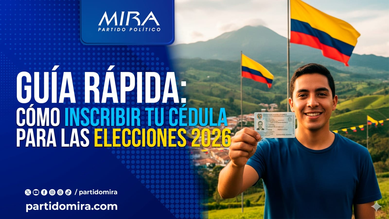 Te orientamos sobre cómo inscribir tu cédula para las elecciones de 2026