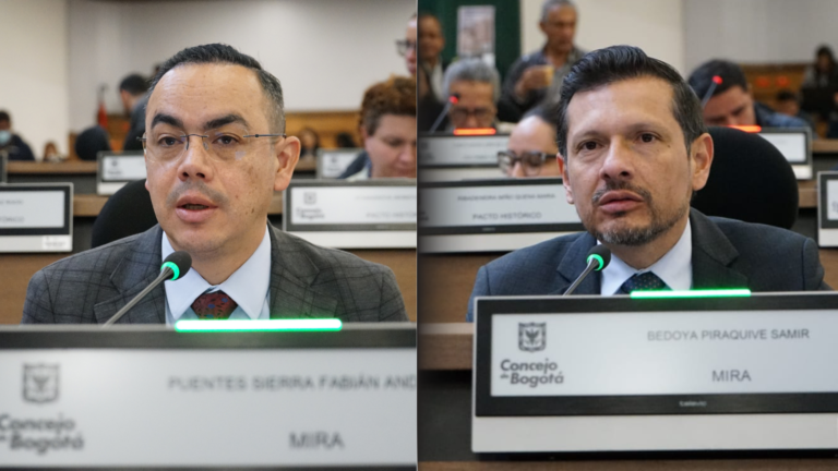 Concejales Fabián Puentes y Samir Bedoya de la Bancada MIRA piden fortalecer la Alerta Rosa en Bogotá